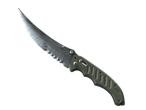 ★ Flip Knife | Damascus Steel Battle-Scarred