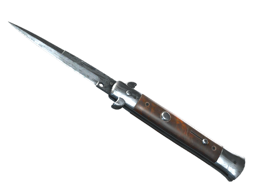 ★ Stiletto Knife | Damascus Steel Battle-Scarred