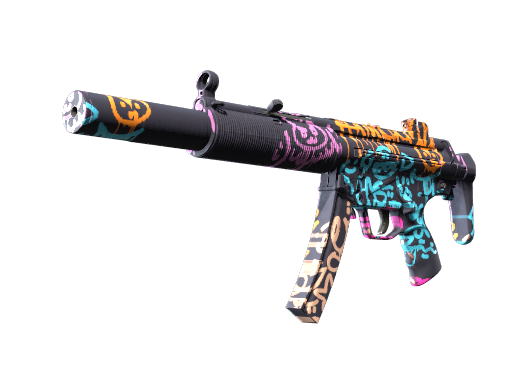 MP5-SD | Neon Squeezer Battle-Scarred