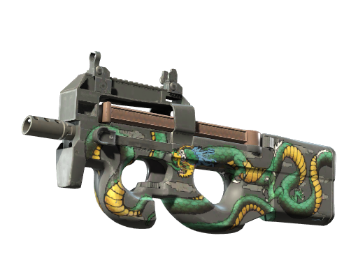 P90 | Emerald Dragon Battle-Scarred