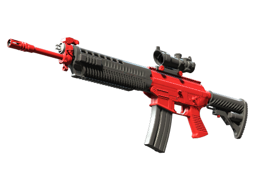 SG 553 | Candy Apple Battle-Scarred