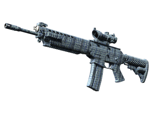SG 553 | Waves Perforated Battle-Scarred
