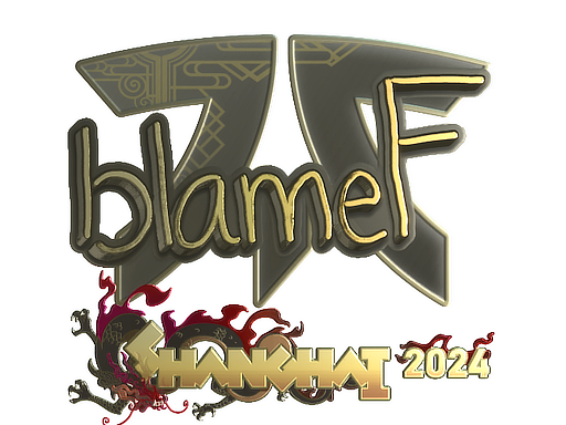 Sticker | blameF (Gold) | Shanghai 2024
