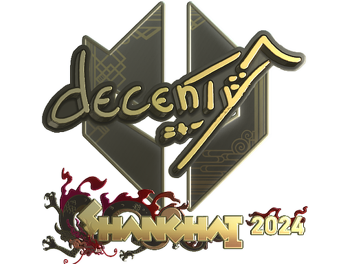 Sticker | decenty (Gold) | Shanghai 2024